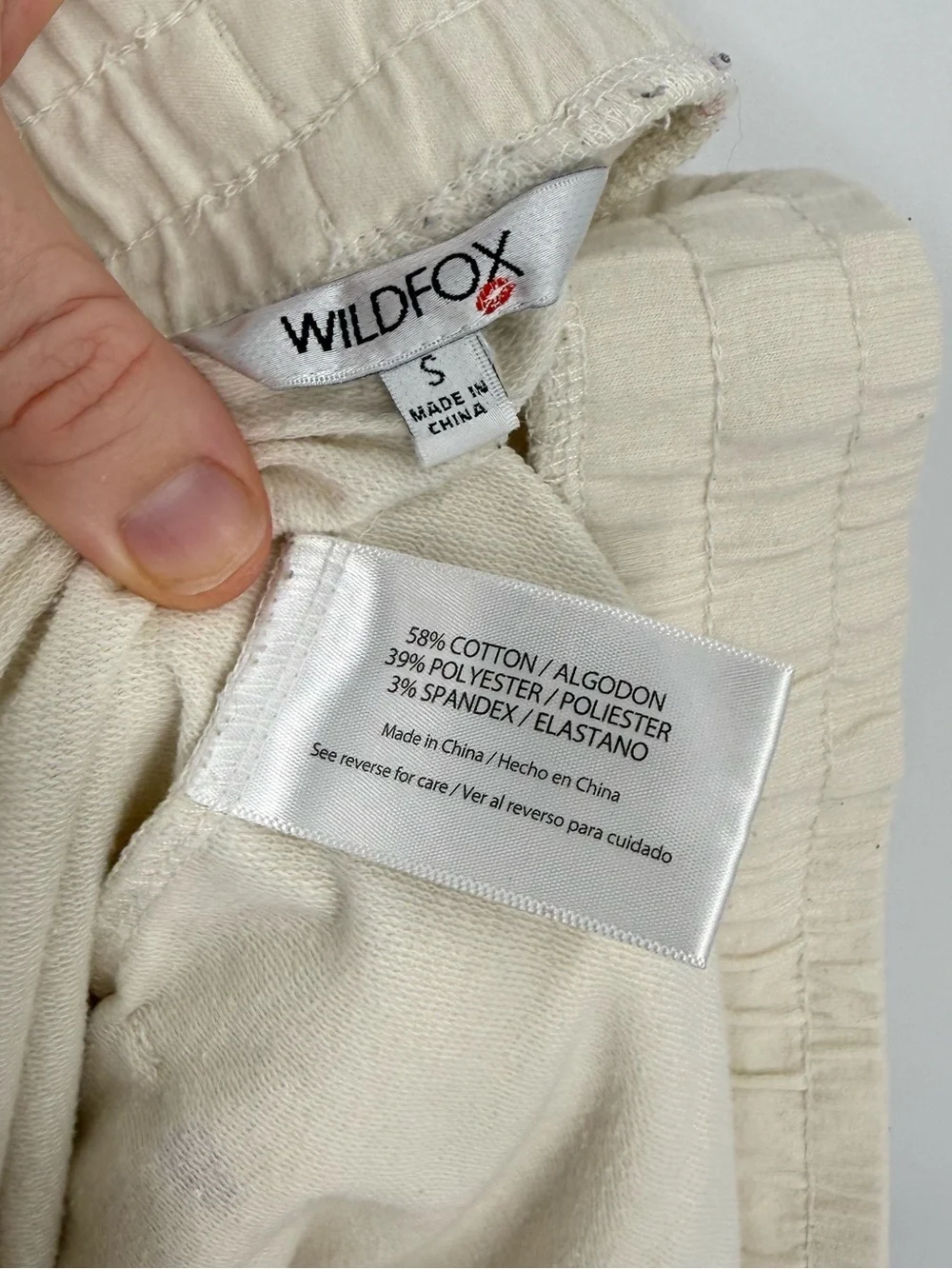 Wildfox Heart Print Sweat Shorts | Cream | Small